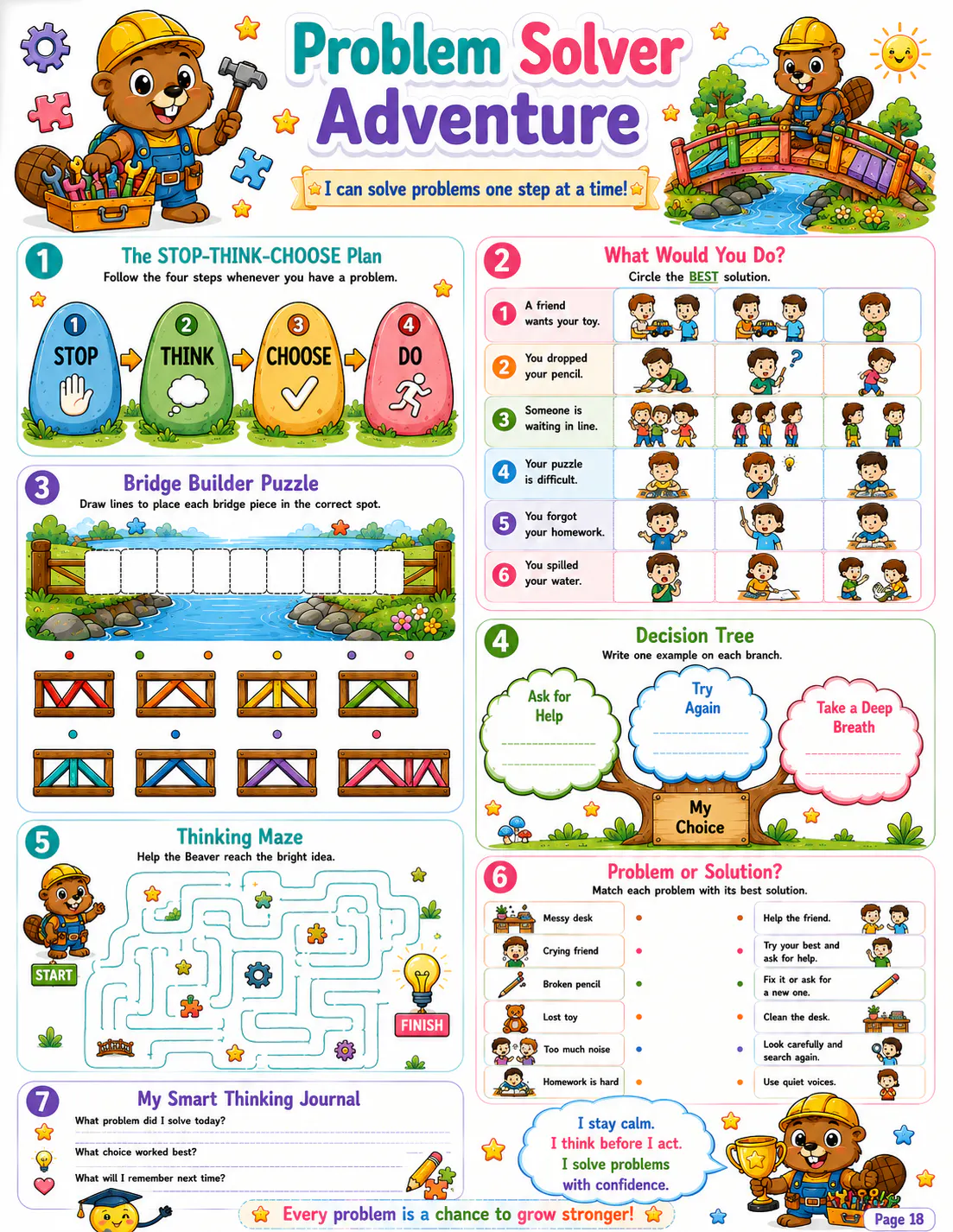 Focus Helper Worksheet for Kids Ages 5 gallery image