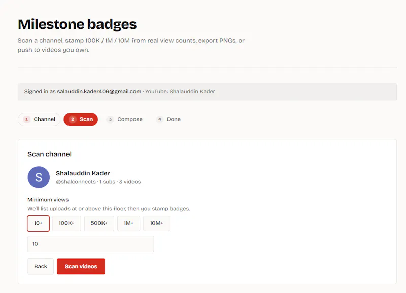 BadgeMilestone screenshot 2