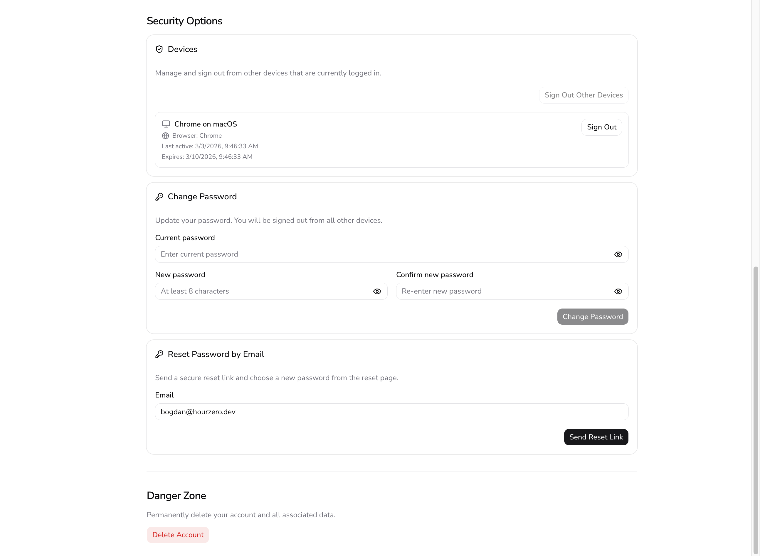 hourzero.dev - Screenshot 4 showing product features and functionality