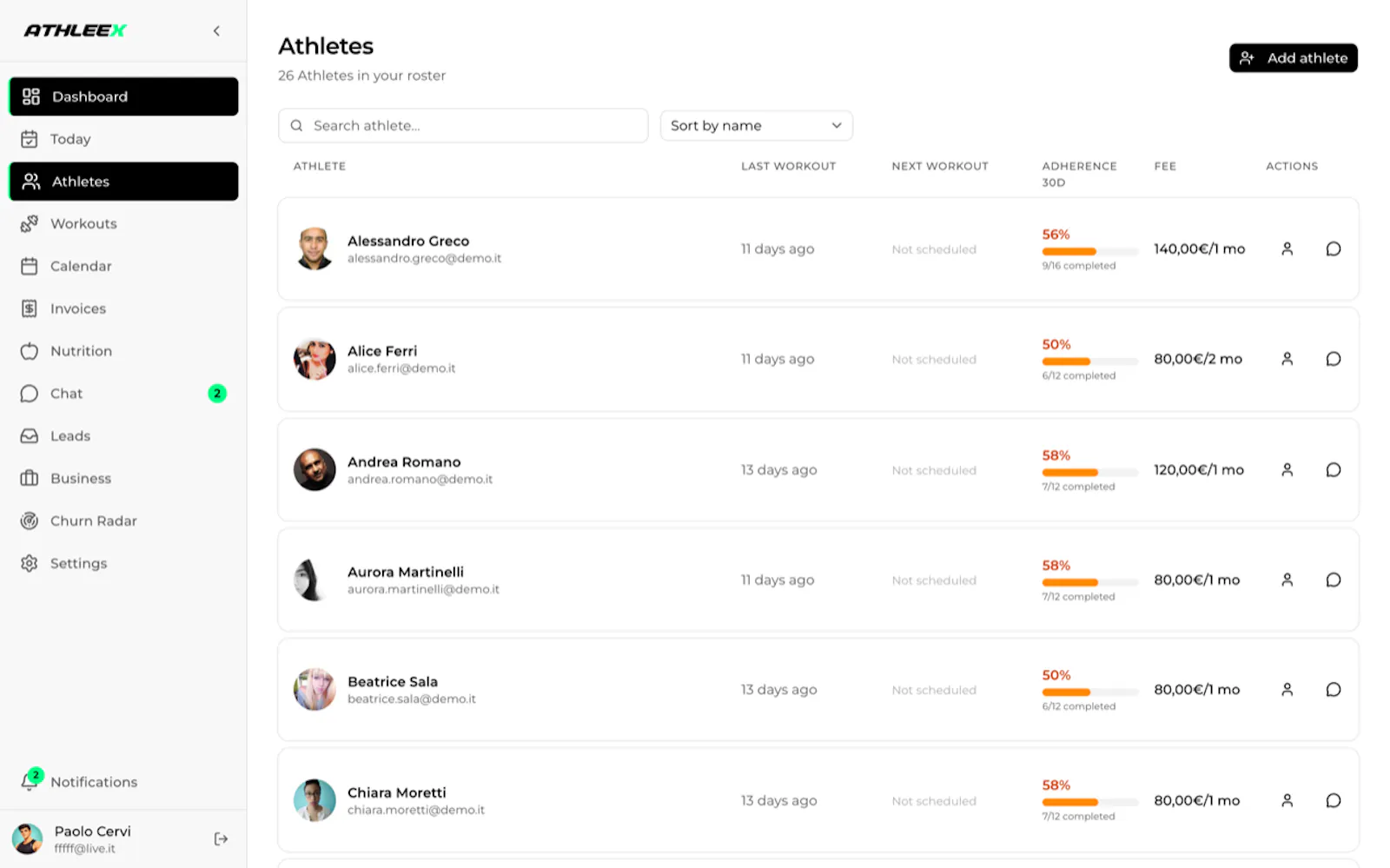 Athleex screenshot 3