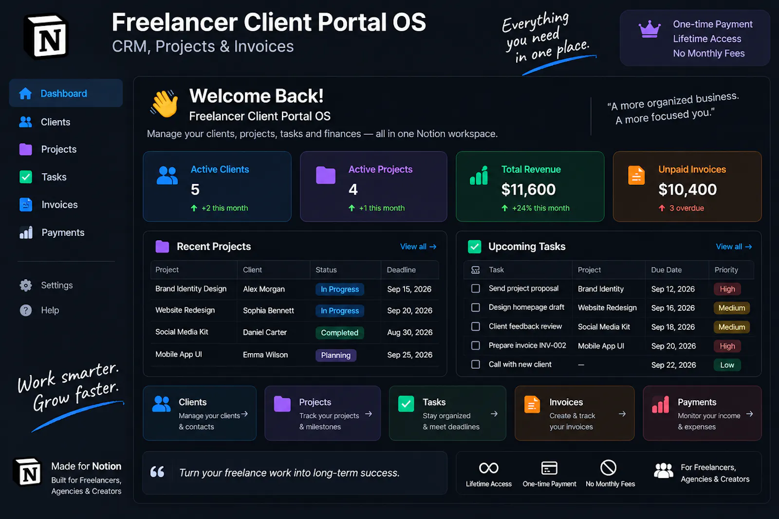 Freelancer Client Portal OS screenshot 3