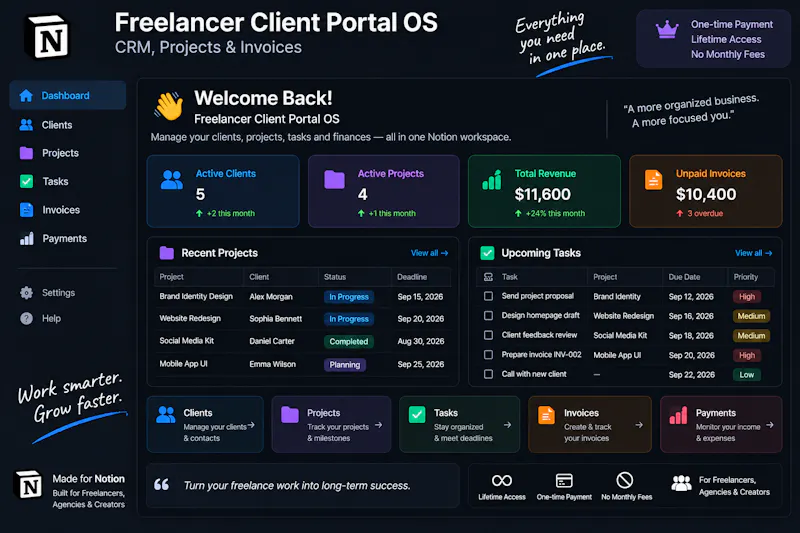 Freelancer Client Portal OS screenshot 3