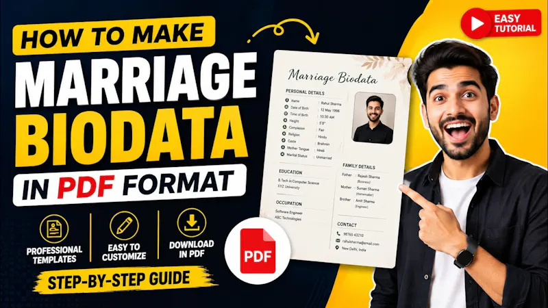 Marriage Biodata PDF screenshot 1 (video preview)