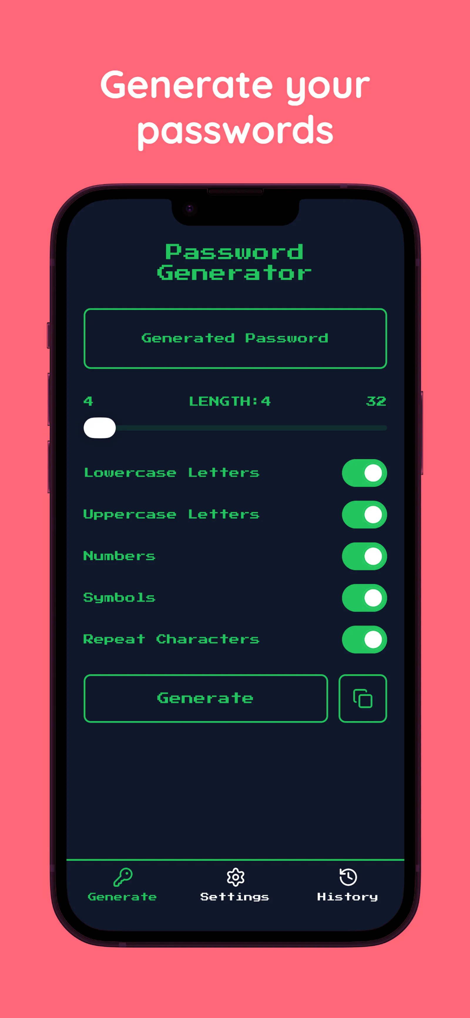 Password Generator: Pixel Mode screenshot 1