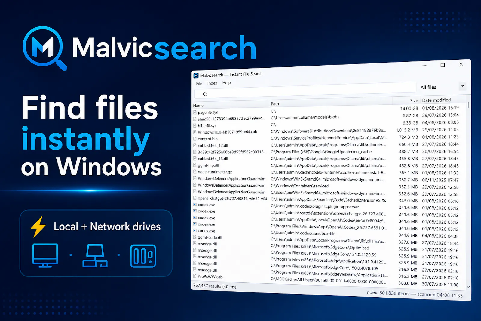 Malvicsearch screenshot 1