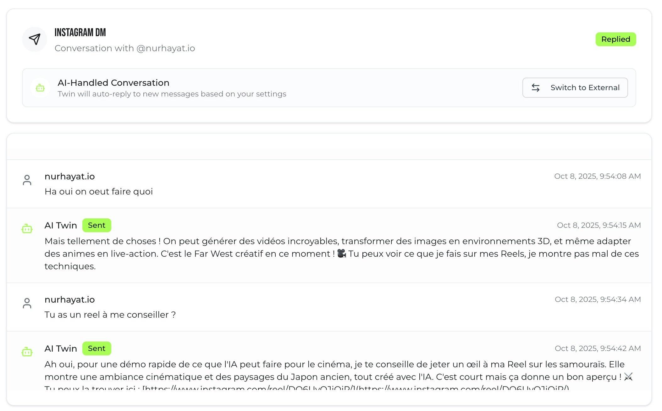 AntwoordTweeling - AI-tweeling die reageert op Instagram-reacties en DM zoals jij media 4