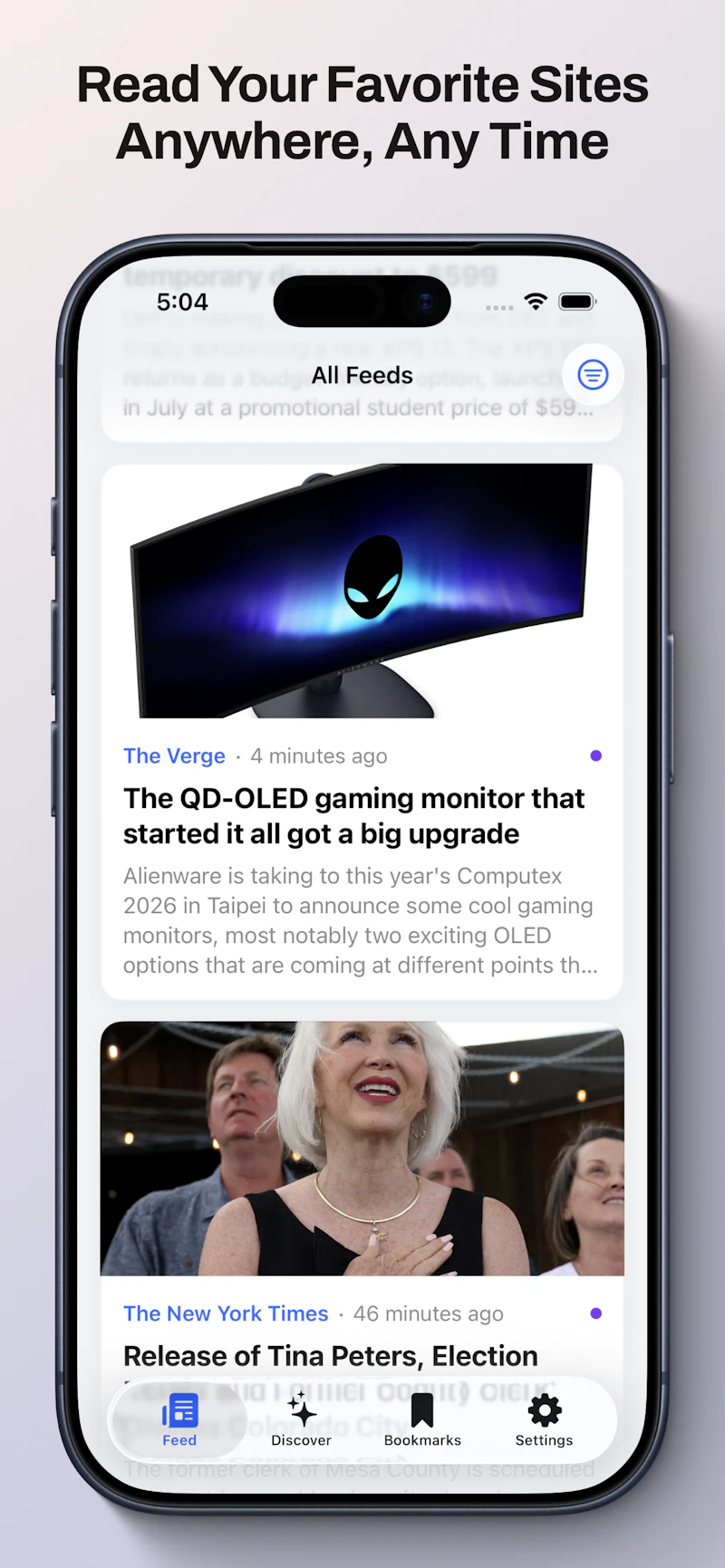 Saturn — RSS Reader  screenshot 2
