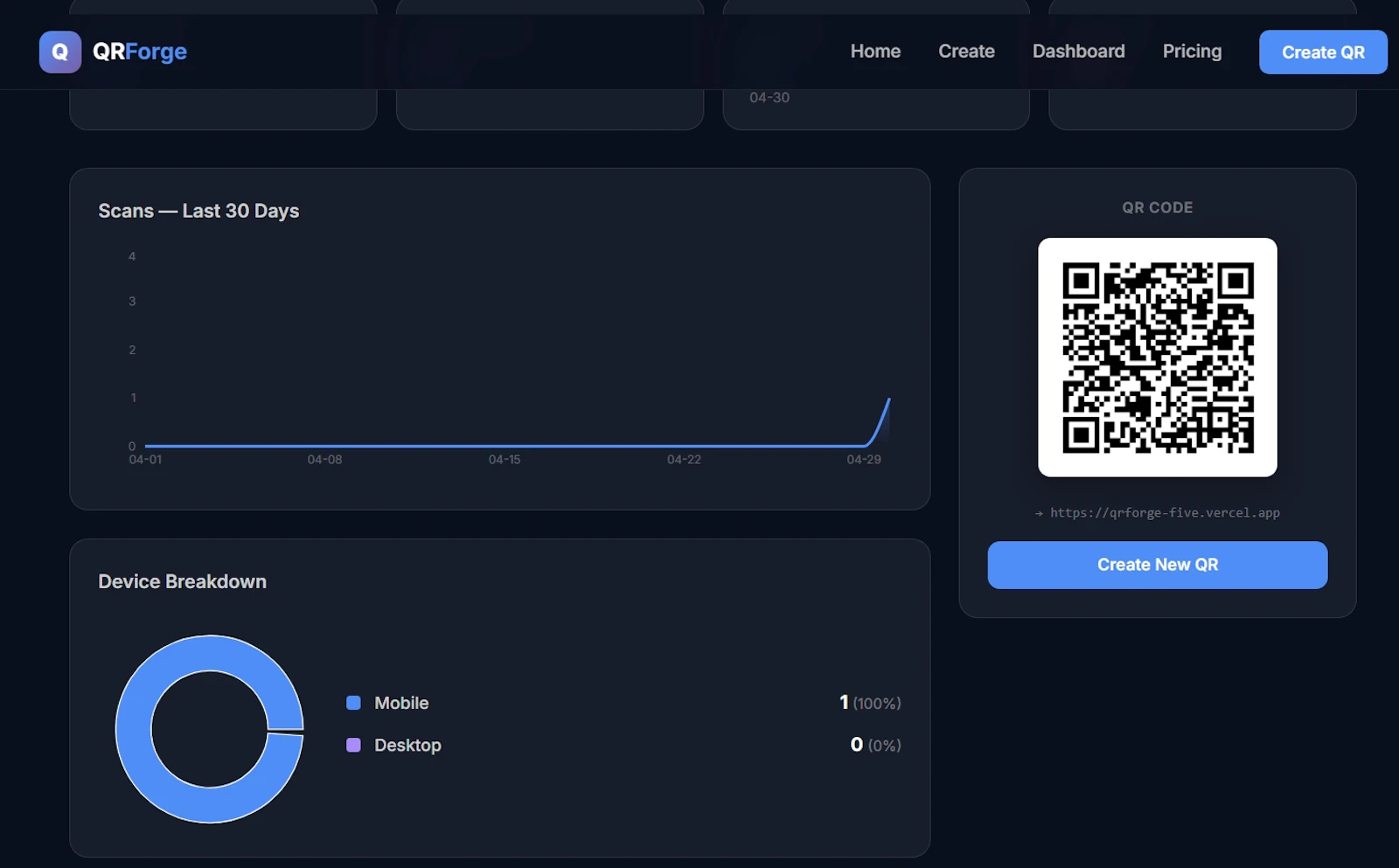 QRForge QR Code Generator with Analytics screenshot 3