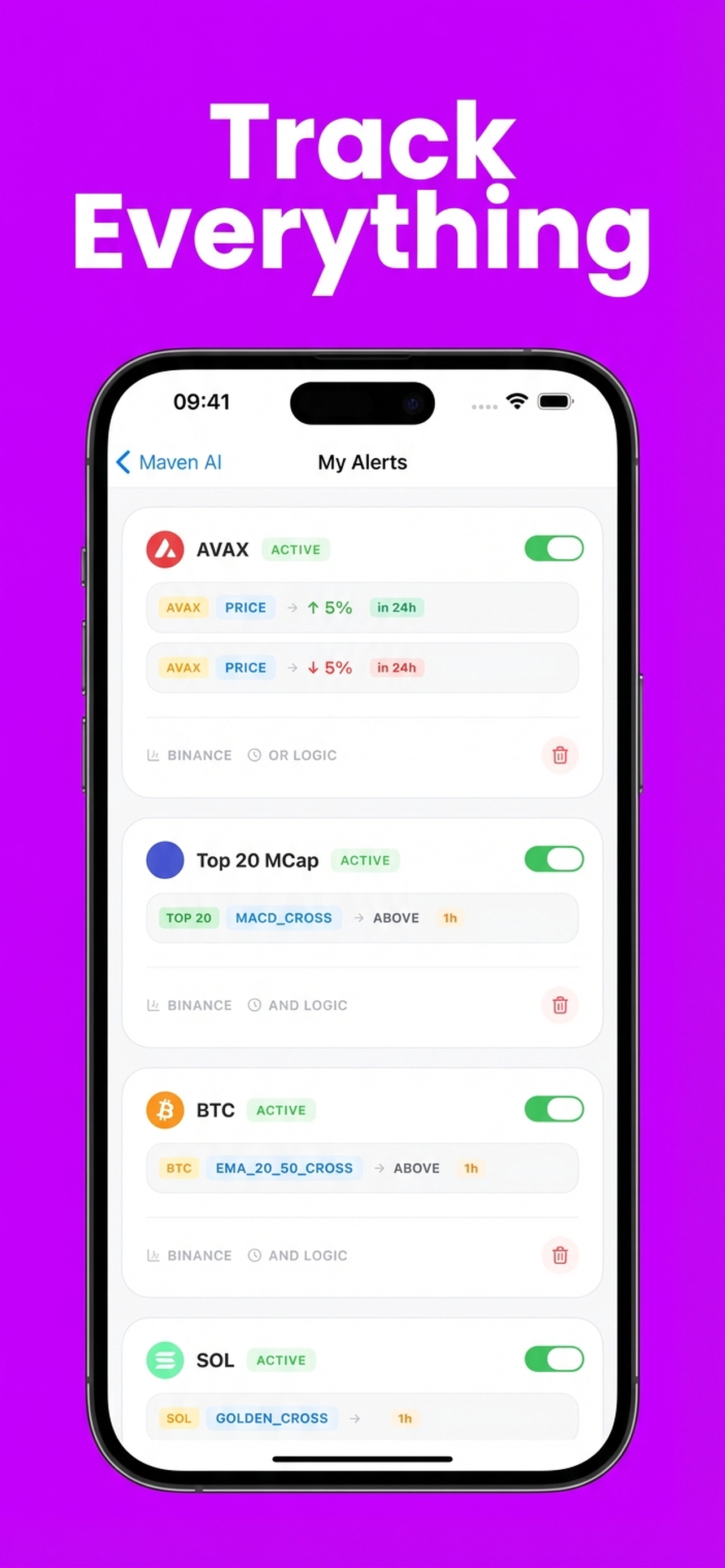 Maven AI: Crypto Alerts gallery image