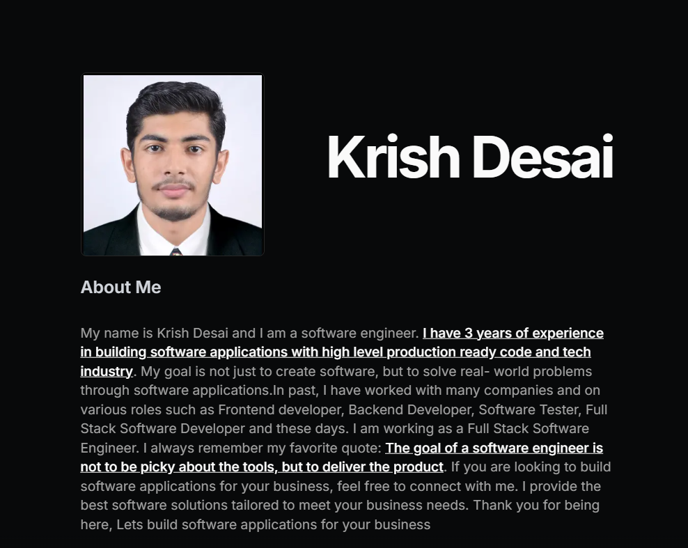 Krish Desai Portfolio gallery image