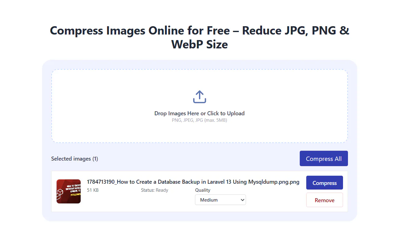 Free Image Compressor Online gallery image