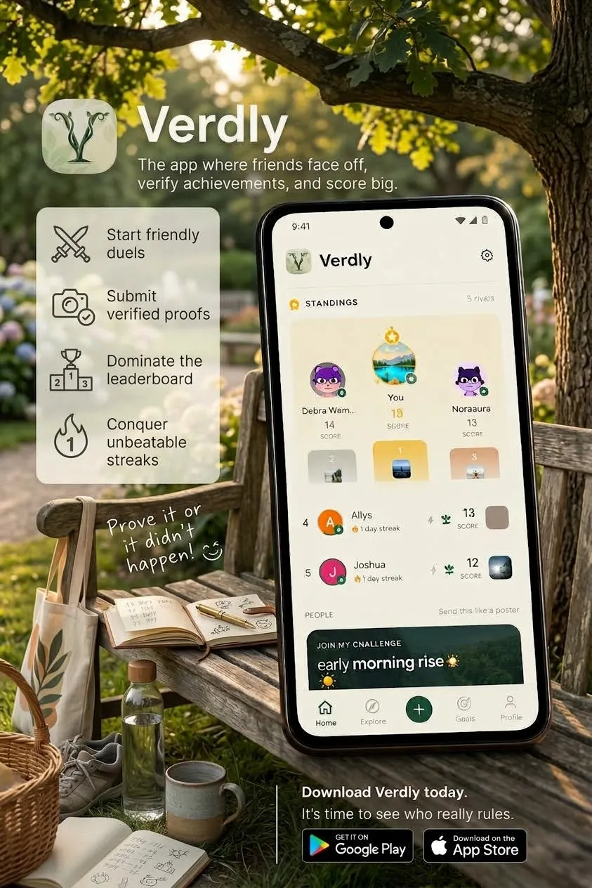 Poll option Phone frame display of challenge screen image