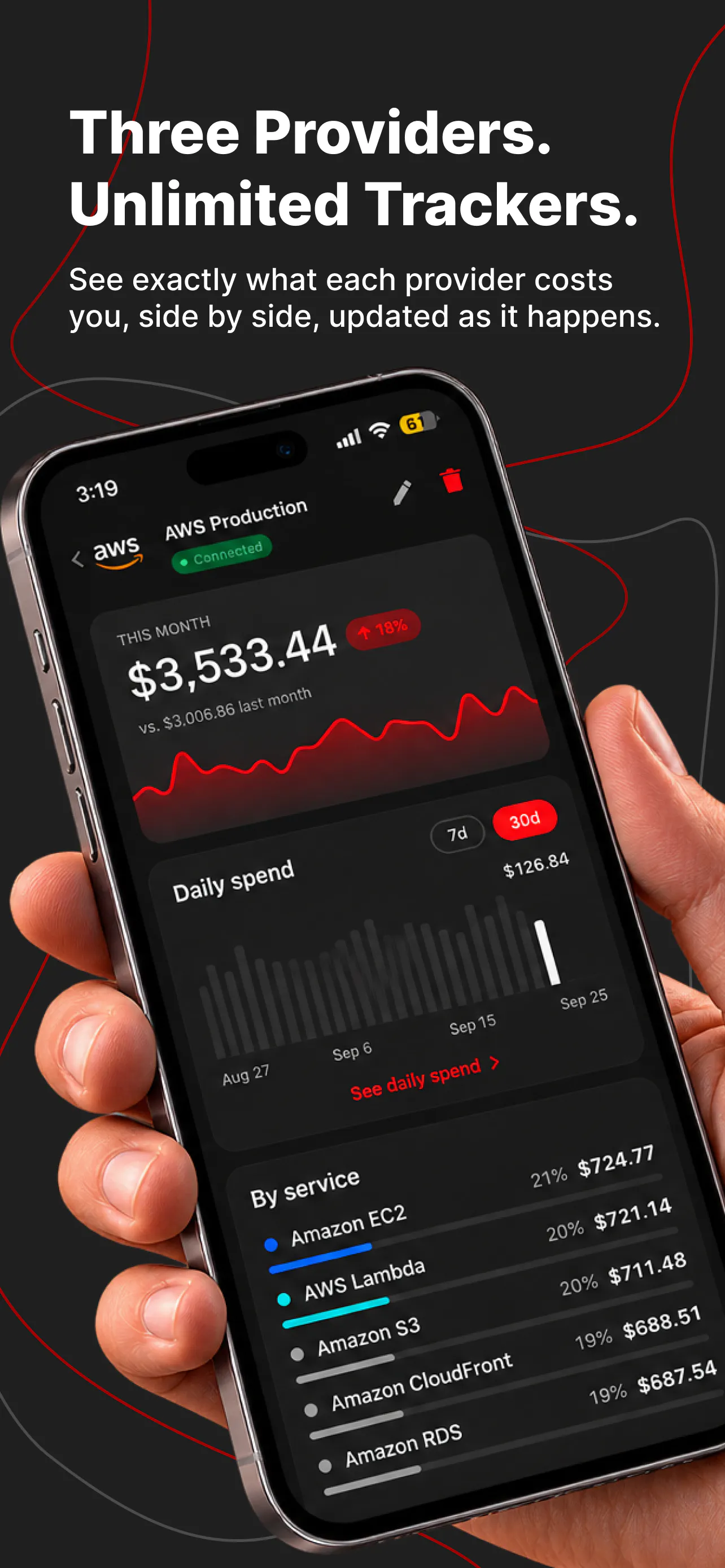 Bernn - Cloud & API Spending in one app gallery image