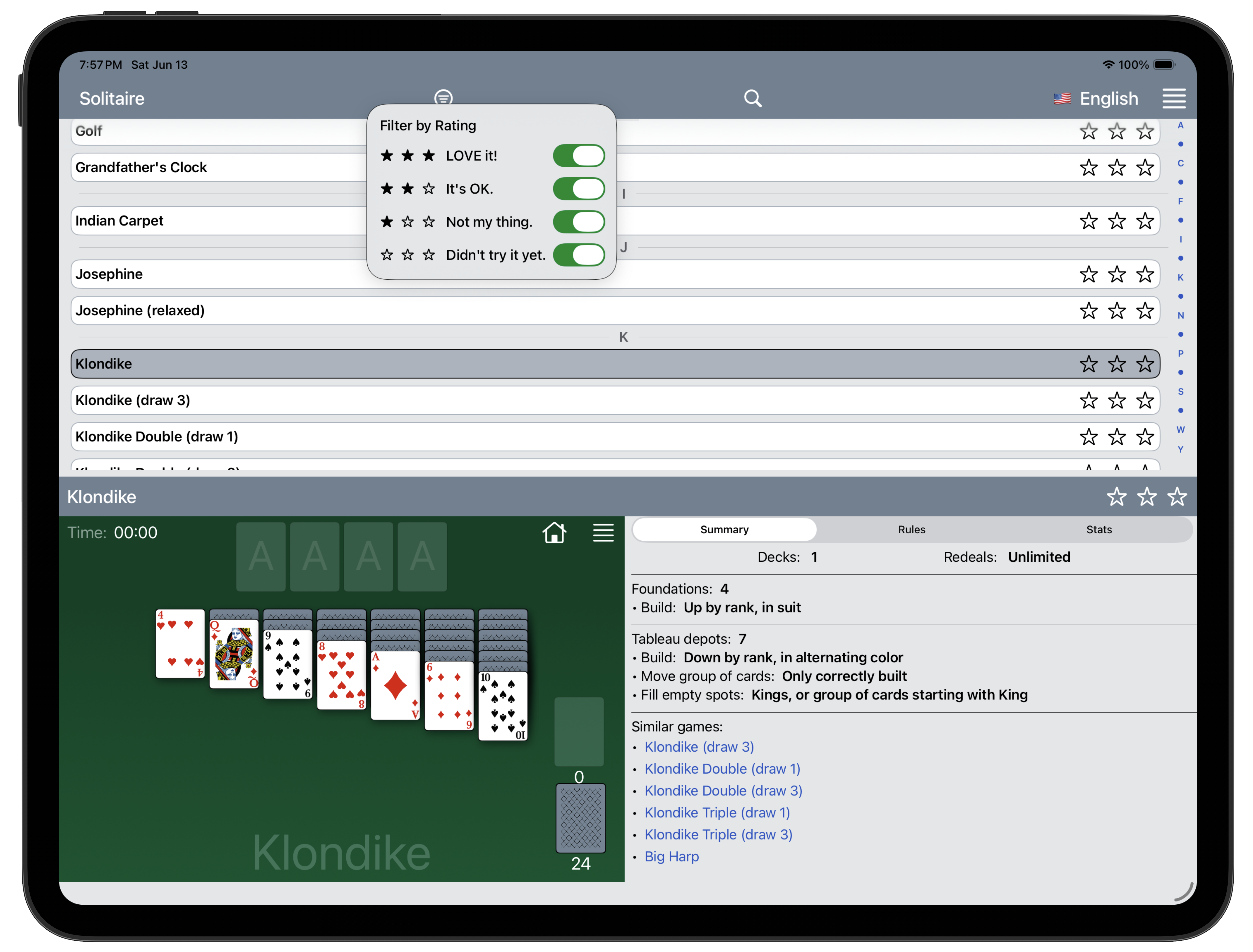 Fein Solitaire: 90+ Card Games gallery image