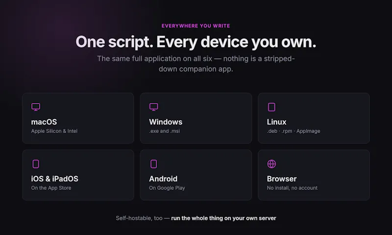 OpenDraft — Free Screenwriting Software screenshot 5