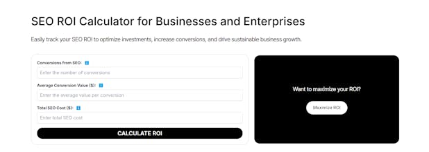 SEO ROI Calculator gallery image
