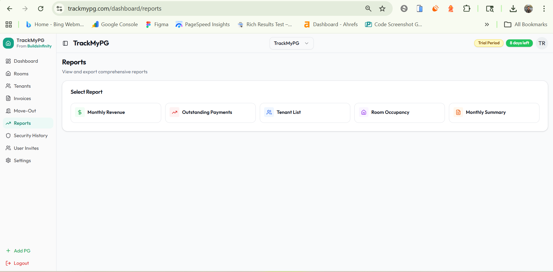 TrackMyPG gallery image