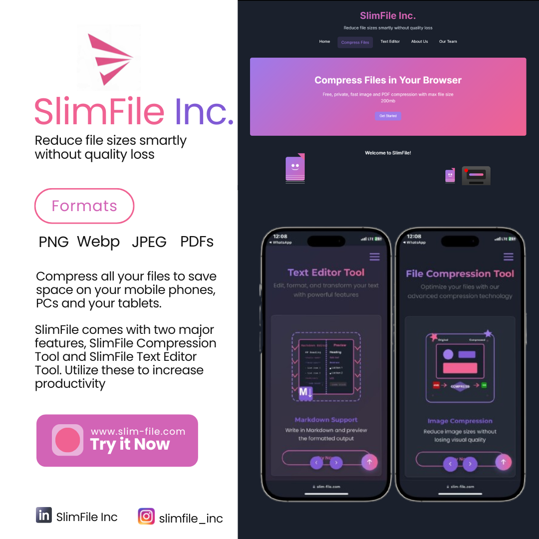 Slimfile Inc. - Reducir los tamaños de los archivos de manera inteligente sin pérdida de calidad media 3