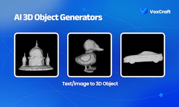 VoxCraft 소프트웨어 인터페이스에서 3D 모델 생성 도구가 표시됩니다.