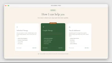 Therapist Portfolio Website Template gallery image