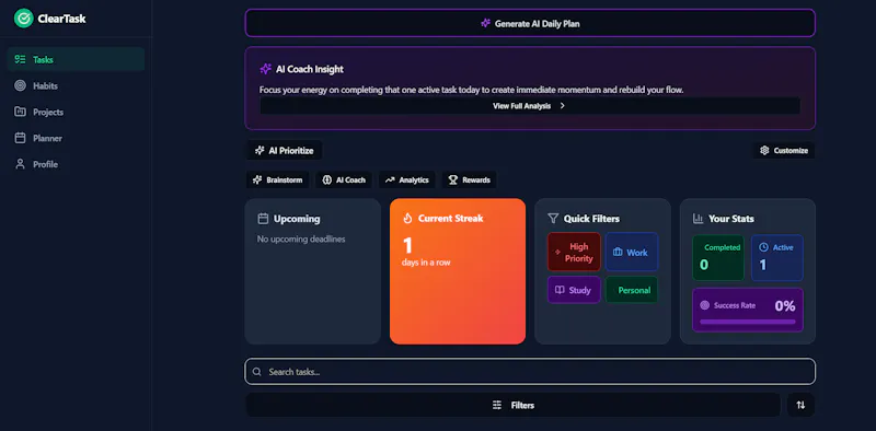 ClearTask screenshot 2