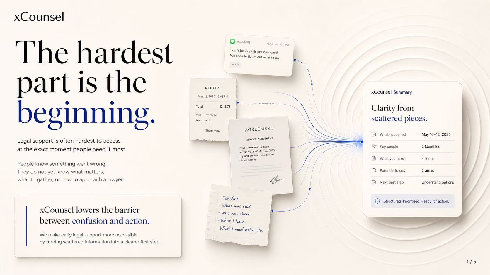 xCounsel — Lawyer-Ready Summary Builder gallery image