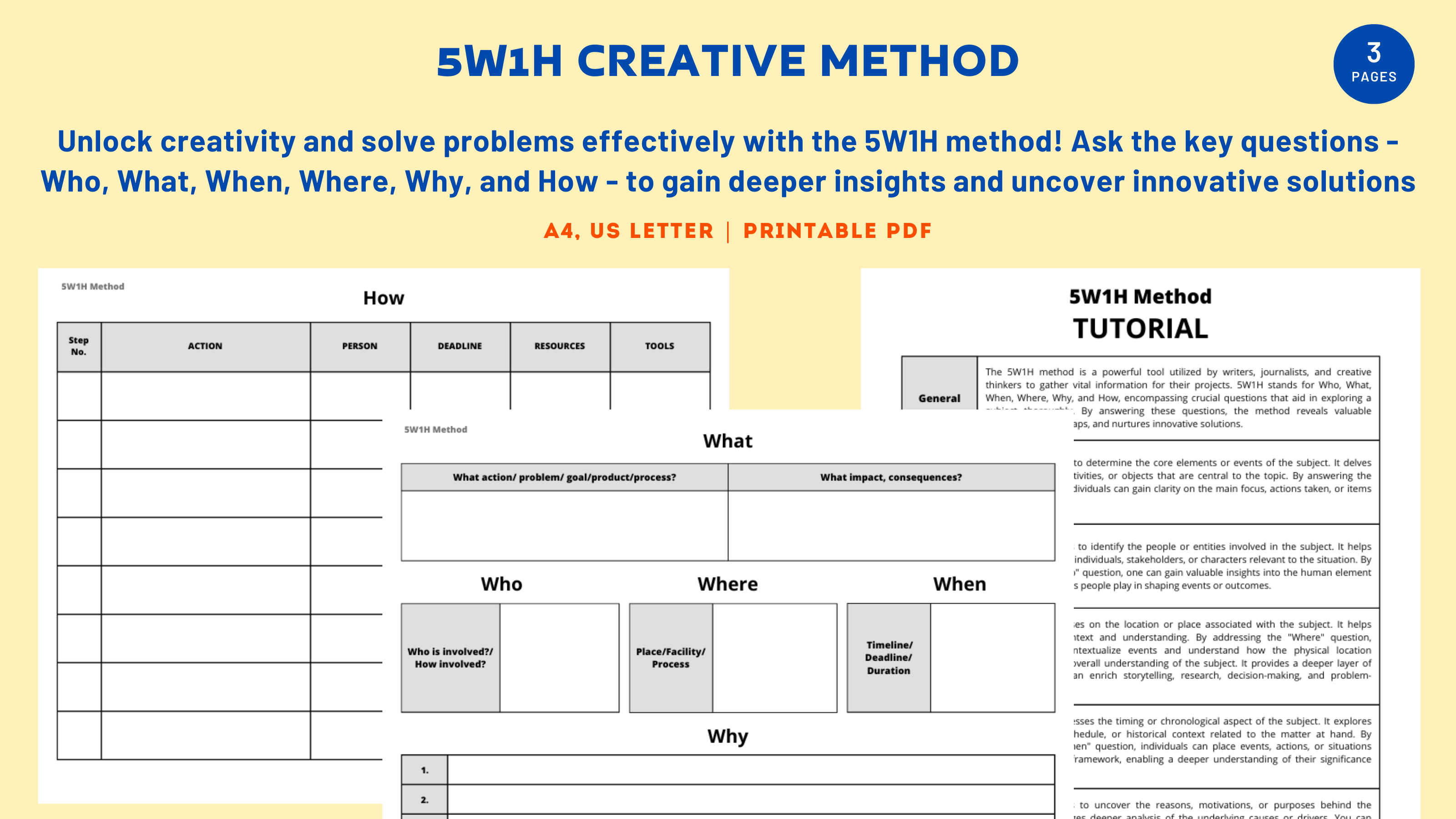 Media Mẫu phương pháp sáng tạo 5W1H 1