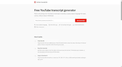 YouTube Transcript HQ gallery image