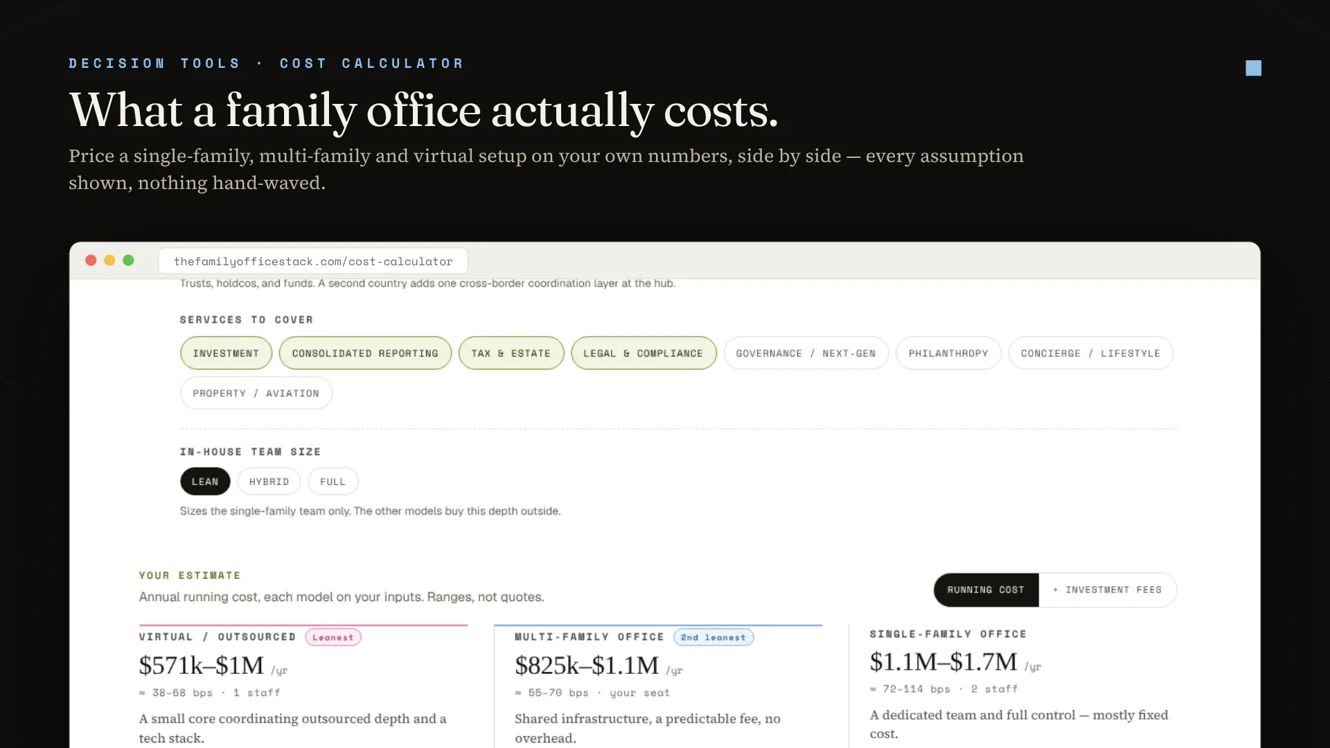 Family Office Cost Calculator gallery image