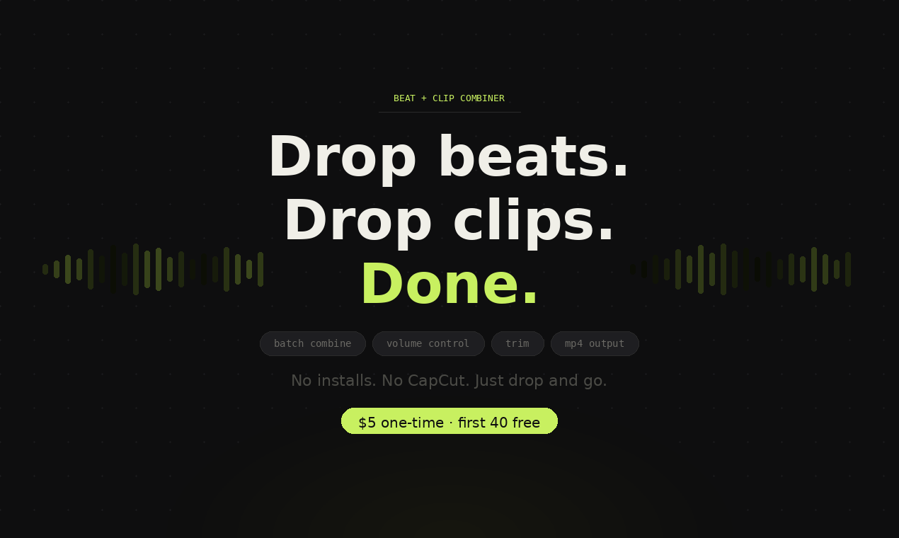 Bulk Audio + Clip Combiner