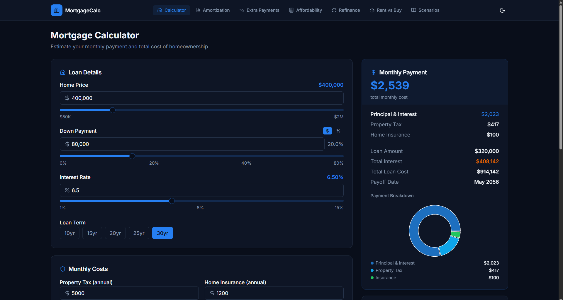 Mortgage Calculator gallery image