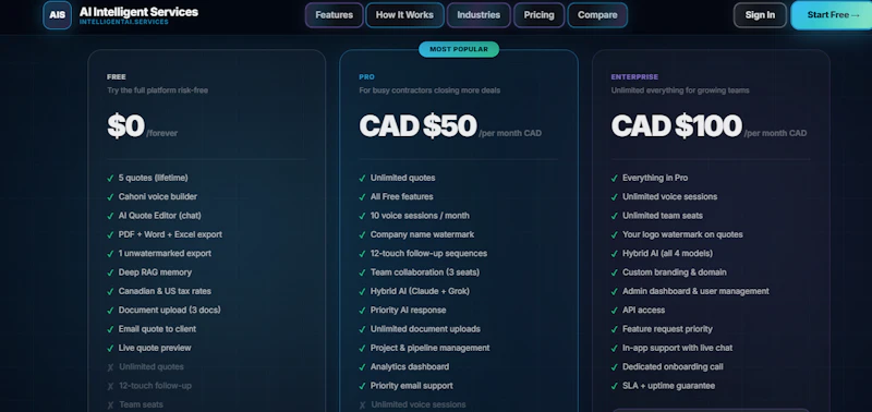 Cahoni Builds Quotes, Schedules by Voice screenshot 6