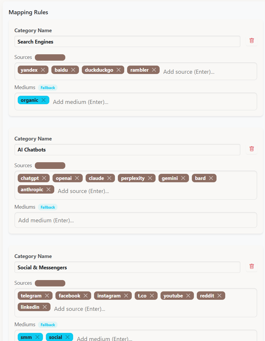 Google Analytics Attribution Cleaner - Screenshot 2 showing product features and functionality