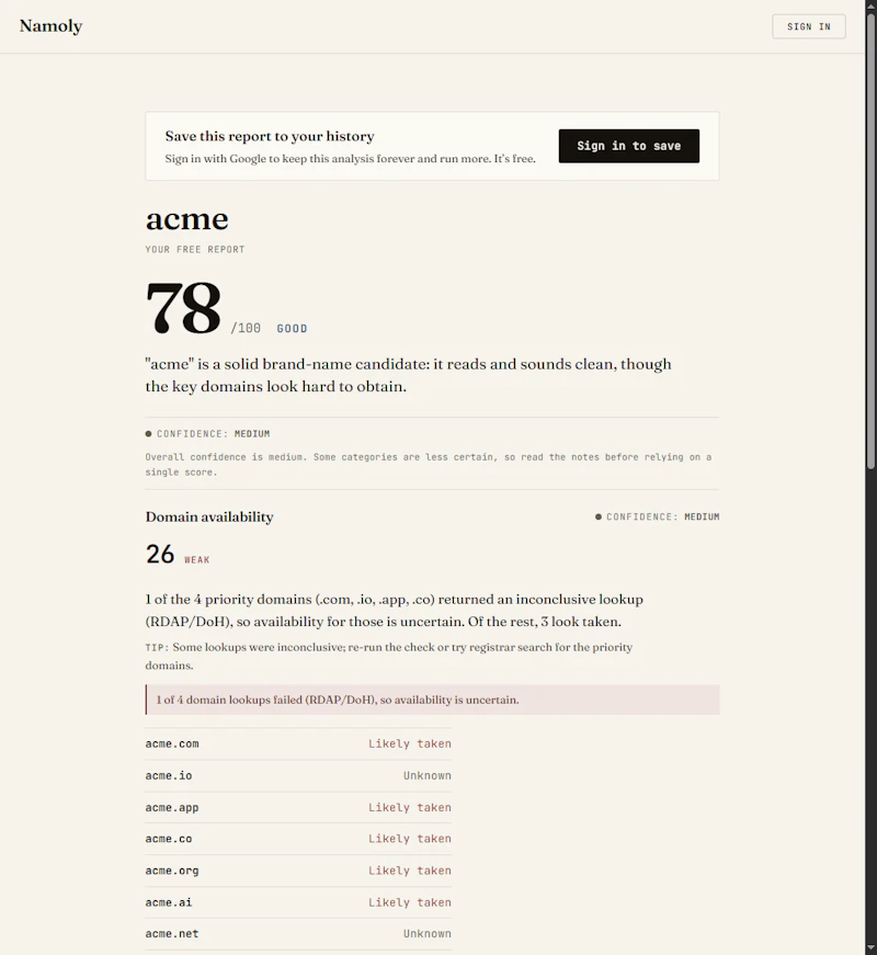 Namoly screenshot 2