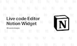 Live code Editor Notion Widget image