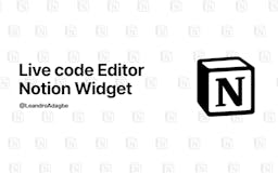 Live code Editor Notion Widget media 1