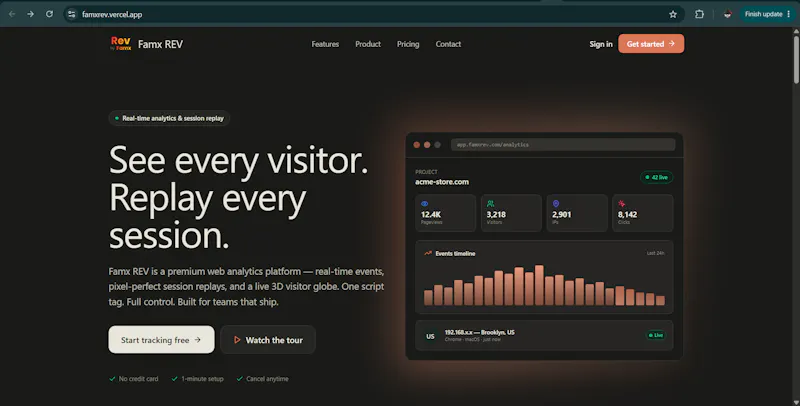  REV - Super AI website tracker screenshot 1