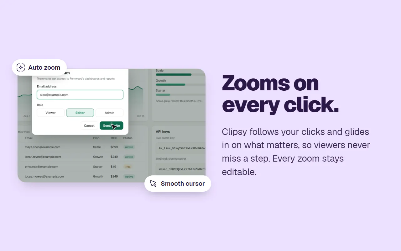 Clipsy: Screen recorder with auto zoom gallery image