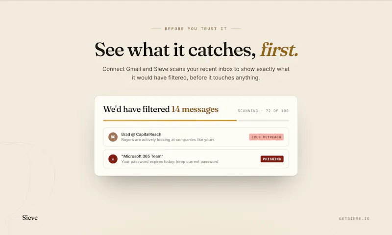 Sieve screenshot 2