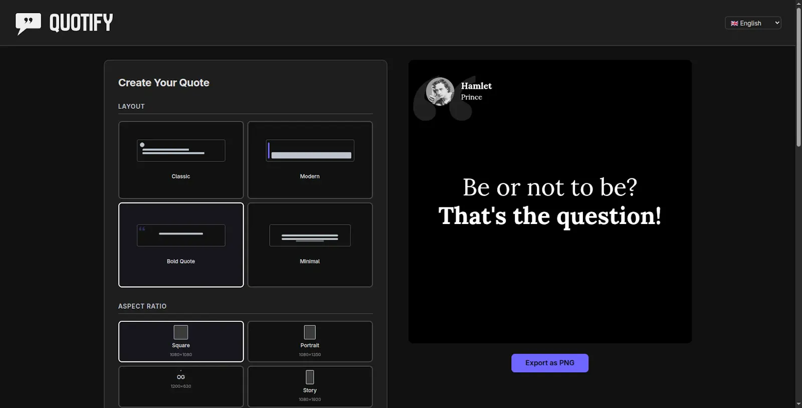 Quotify screenshot 1