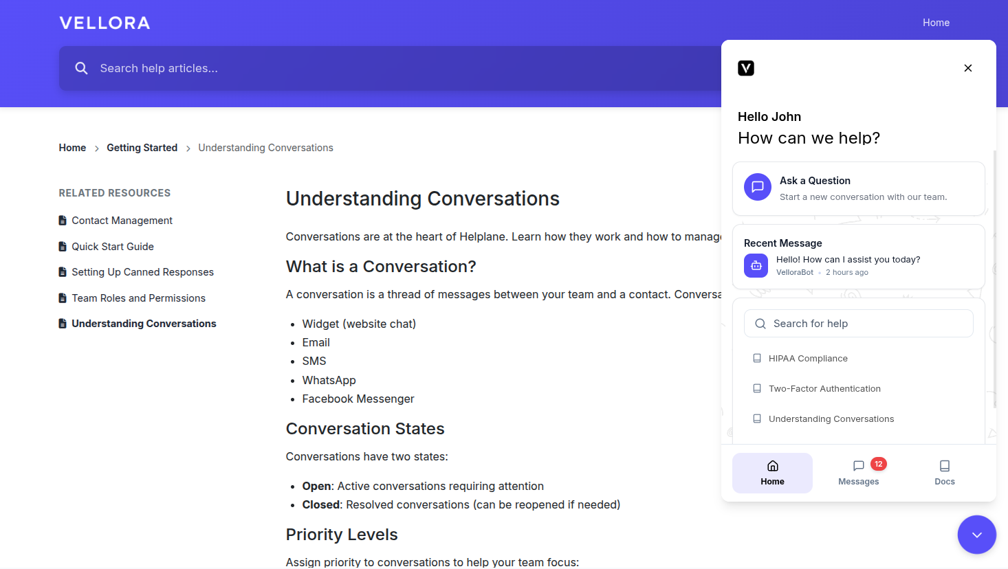 HelpLane - Screenshot 2 showing product features and functionality