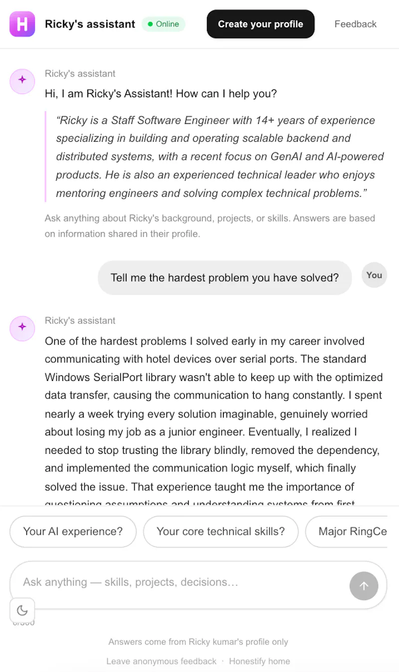 Honestify screenshot 3