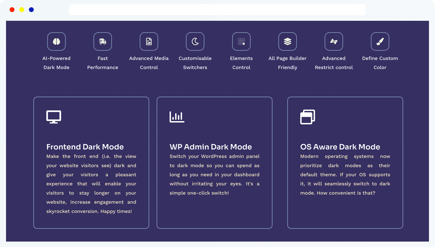 Darkify - плагин WordPress Dark Mode - Легкий плагин Dark Mode для пользователей WordPress медиа 6