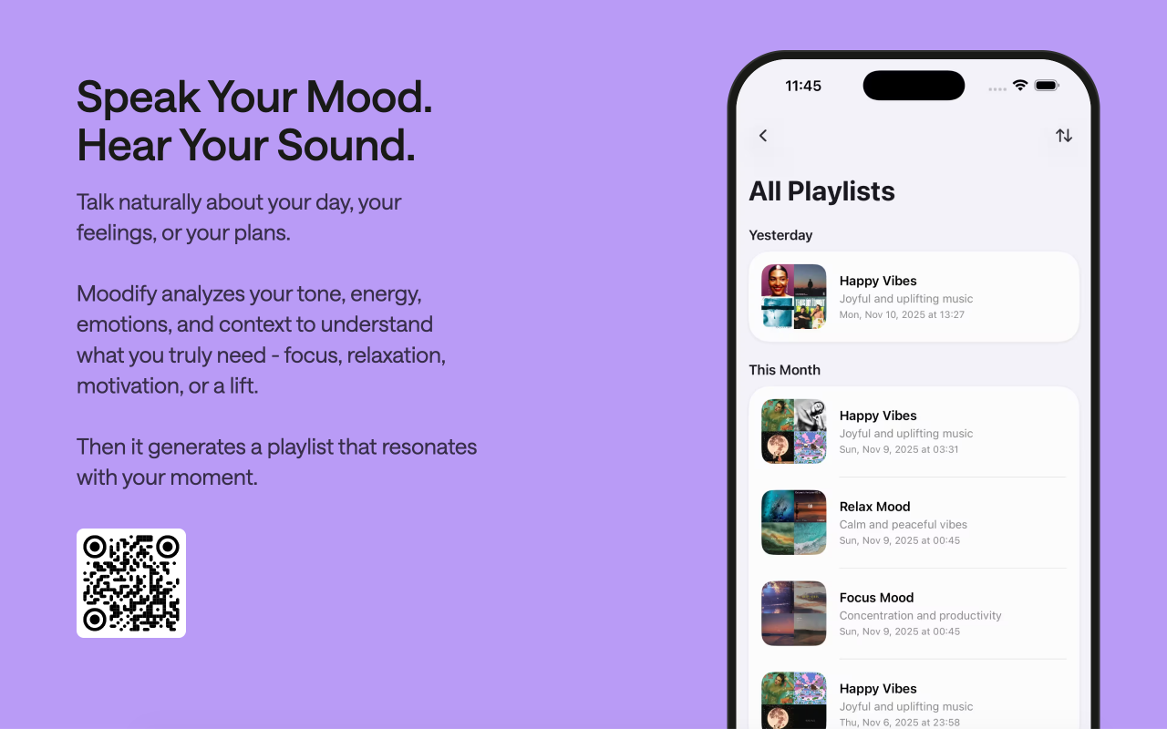 Moodify - Screenshot 2 showing product features and functionality
