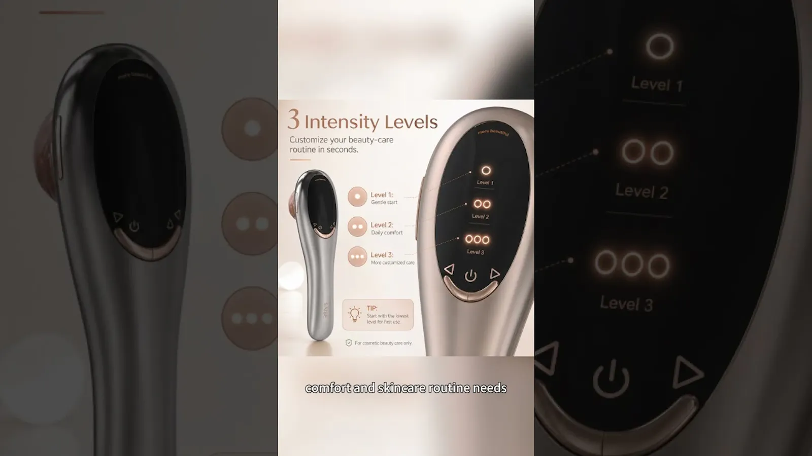 Home-Use Ultrasonic Beauty Device screenshot 1 (video preview)