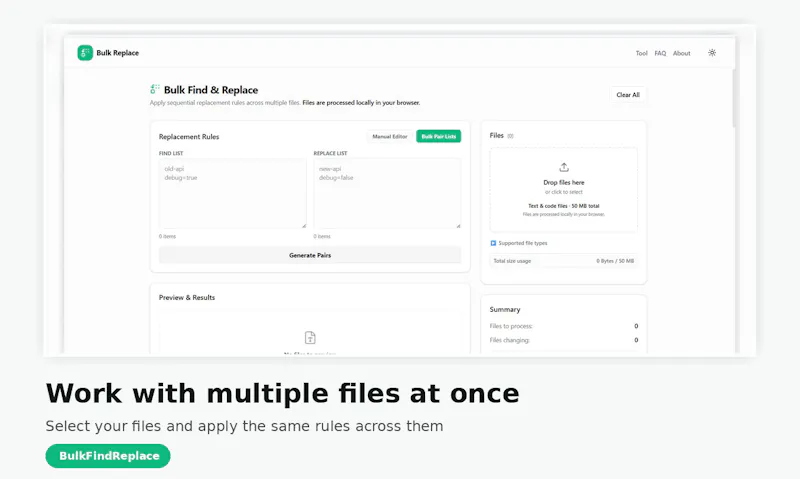 BulkFindReplace screenshot 2