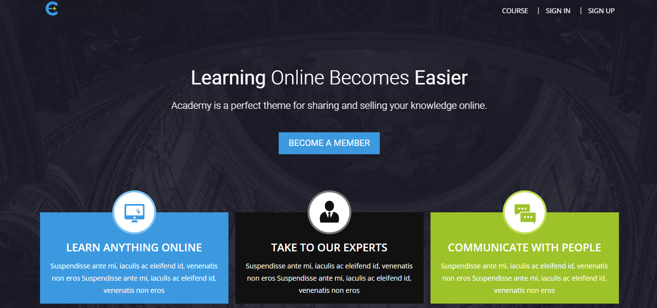 Expert Plus LMS -Udemy Clone LMS - eラーニングコースマーケットプレイスプラットフォームを立ち上げるLMS！メディア1