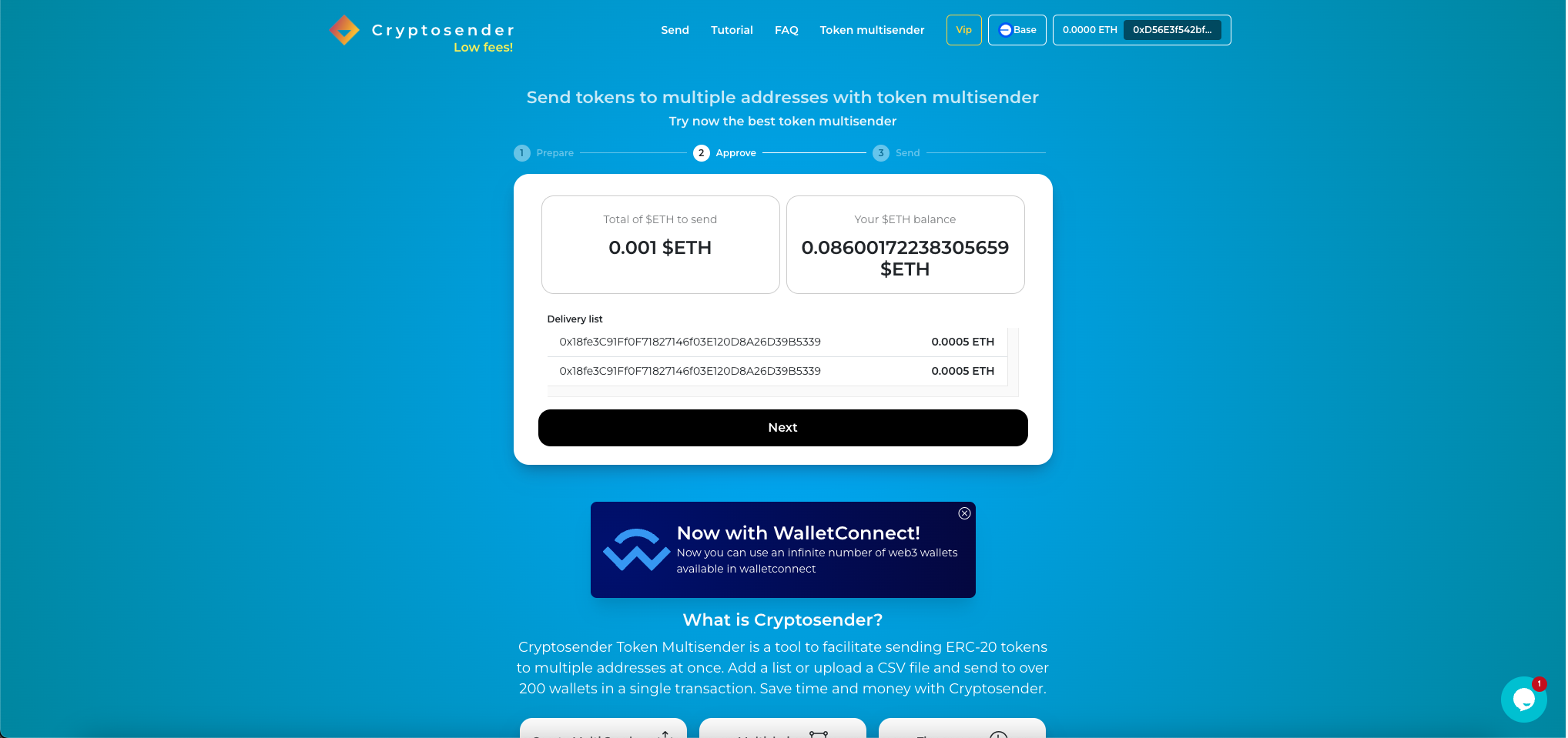 وسائط تشفير - أداة لإرسال الرموز ERC20 إلى عناوين متعددة 2