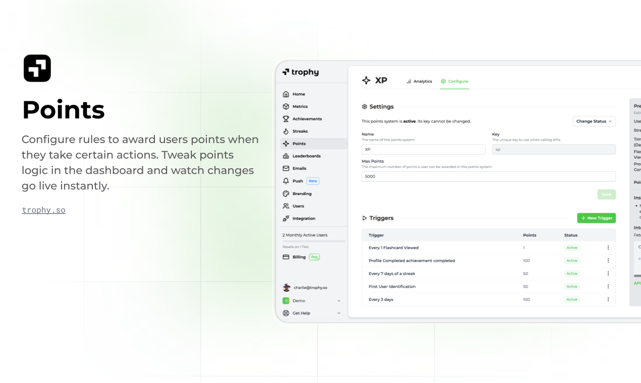 Trophy 1.0 - Screenshot 4 showing product features and functionality