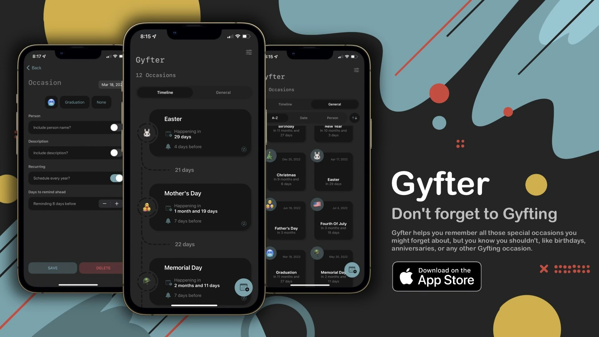 Gyfter - Occasion Reminder gallery image